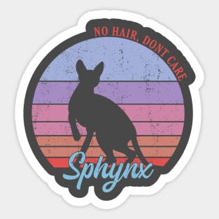 Retro Sphynx Cat Sticker